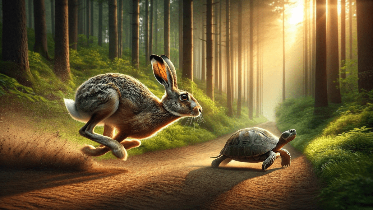 Le lièvre et la tortue, appliquée au Covid-19